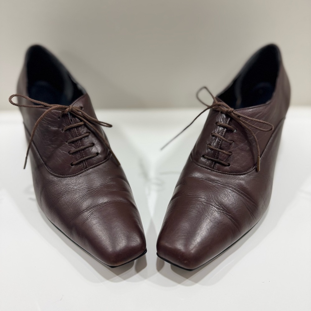 Vintage-Inspired Brown Leather Heels/Academia Arsthetics size 10m